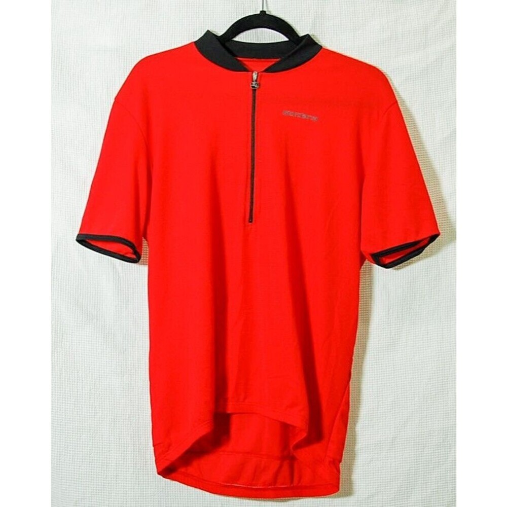 Giordana Cycling Jersey Adult XL Red 1/2 Zip Polyester Back Pockets Italy